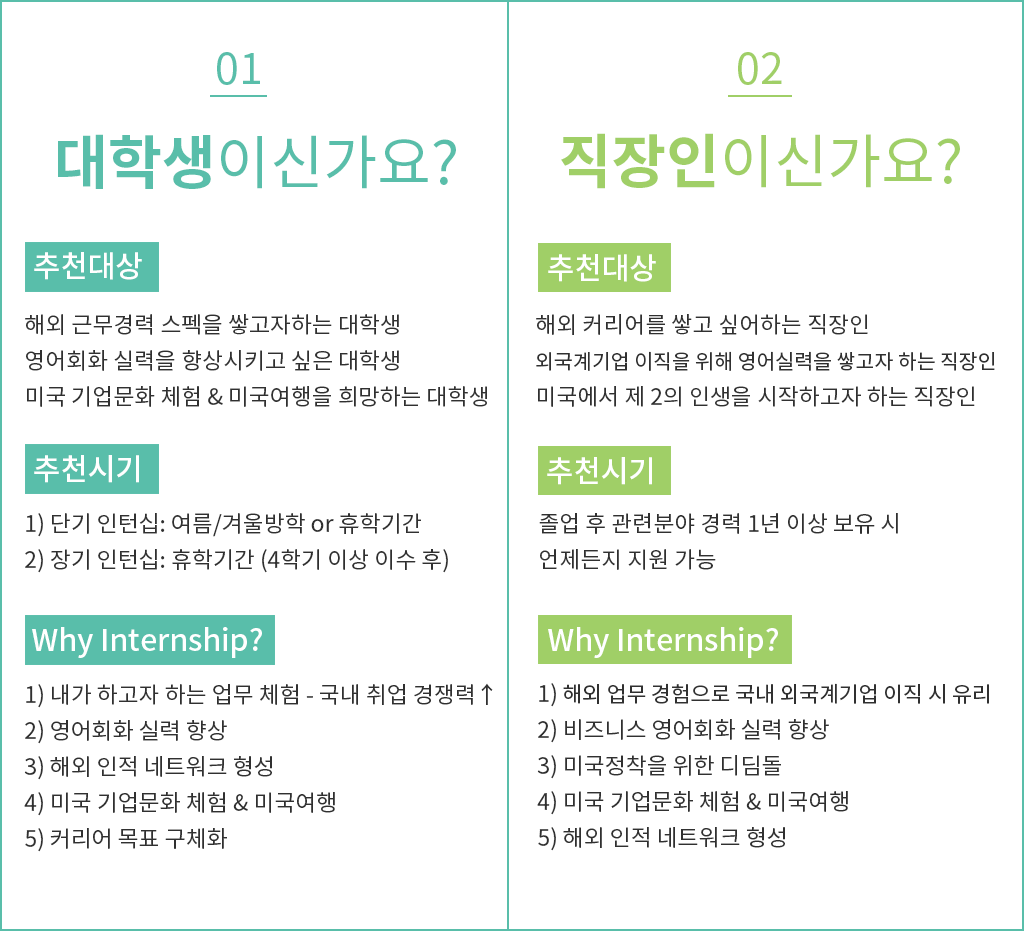 미국 인턴십 프로그램